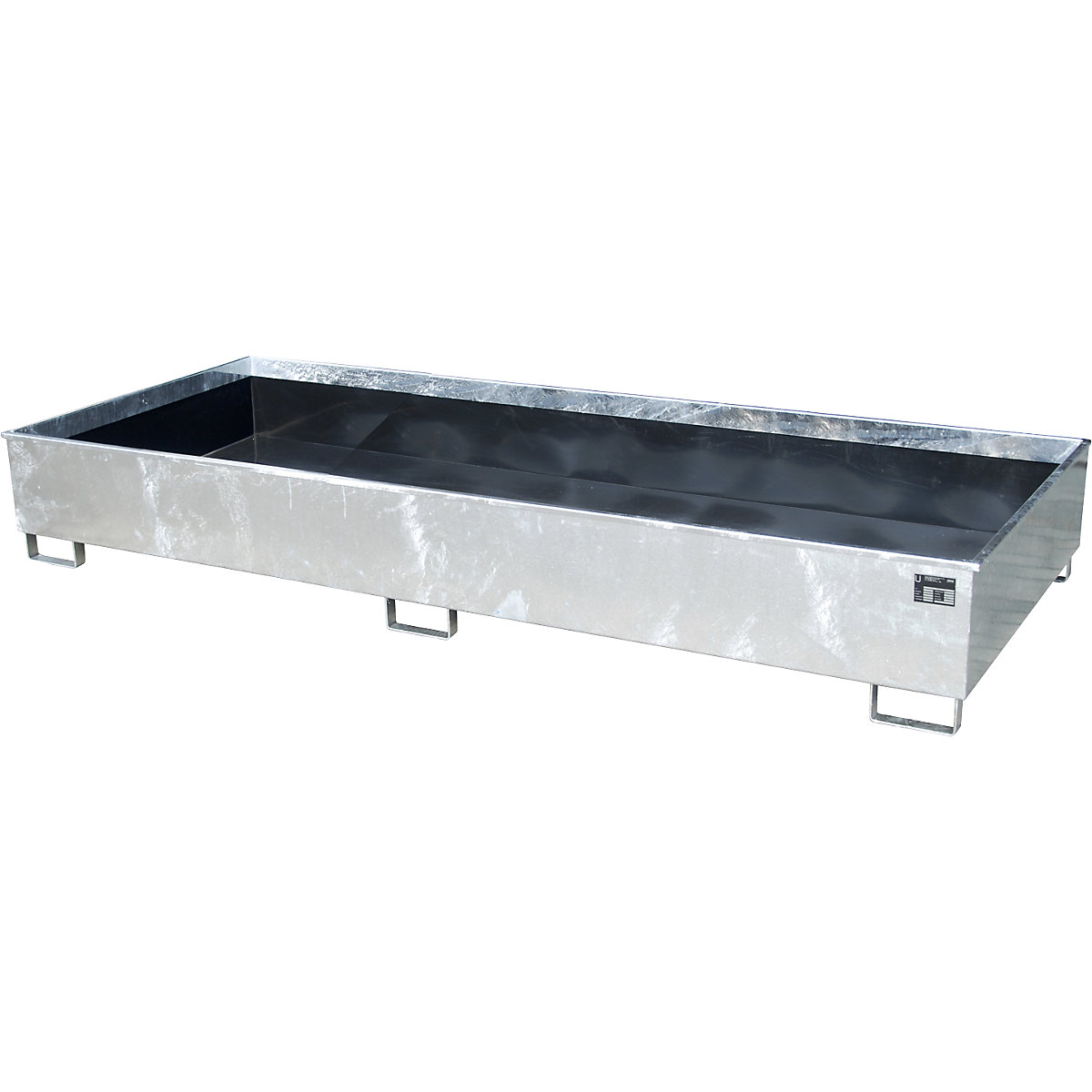 Cuve de rétention pour rayonnage avec insert en polyéthylène - eurokraft pro