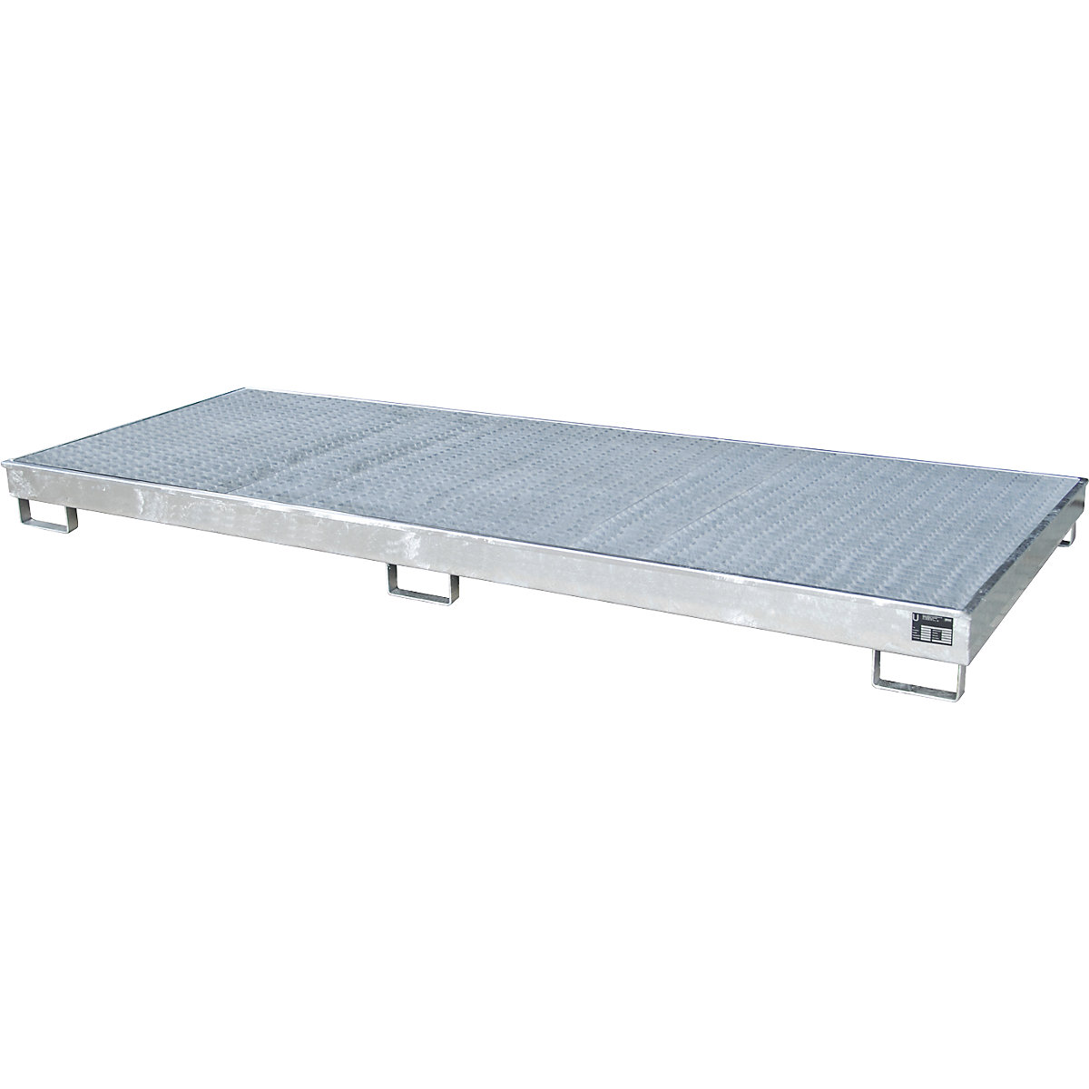Cuve de rétention pour rayonnage avec insert en polyéthylène - eurokraft pro