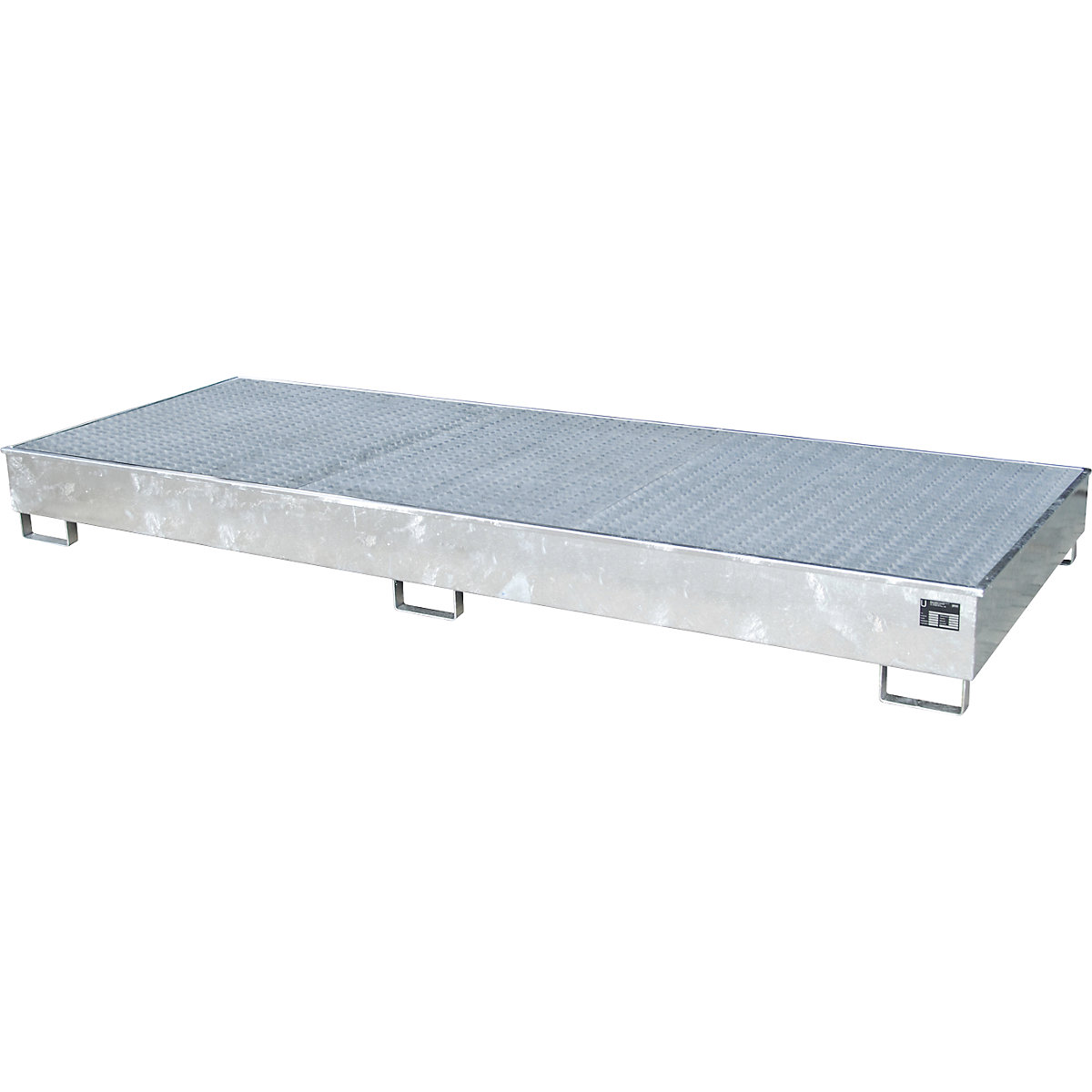 Cuve de rétention pour rayonnage avec insert en polyéthylène - eurokraft pro
