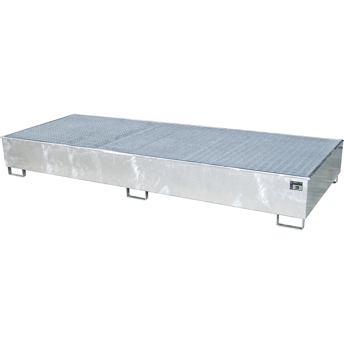 Cuve de rétention pour rayonnage avec insert en polyéthylène - eurokraft pro