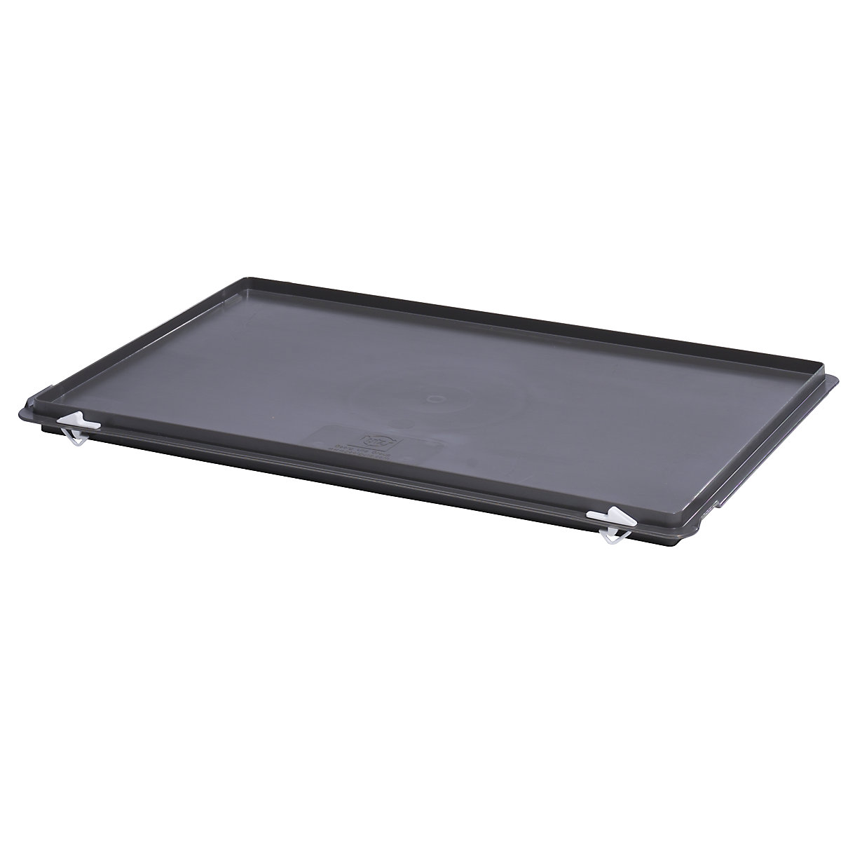 Hinged lid for Euro stacking containers
