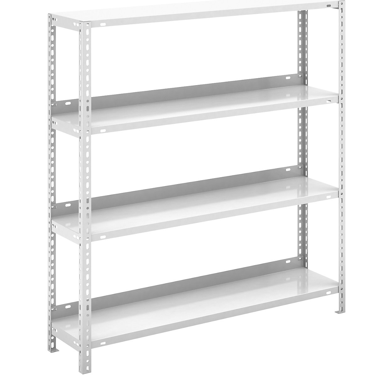 Bolt-together archive shelving, light grey RAL 7035 – hofe