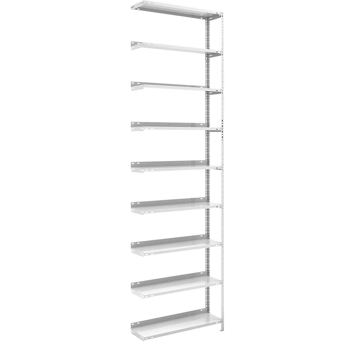 Bolt-together archive shelving, light grey RAL 7035 - hofe