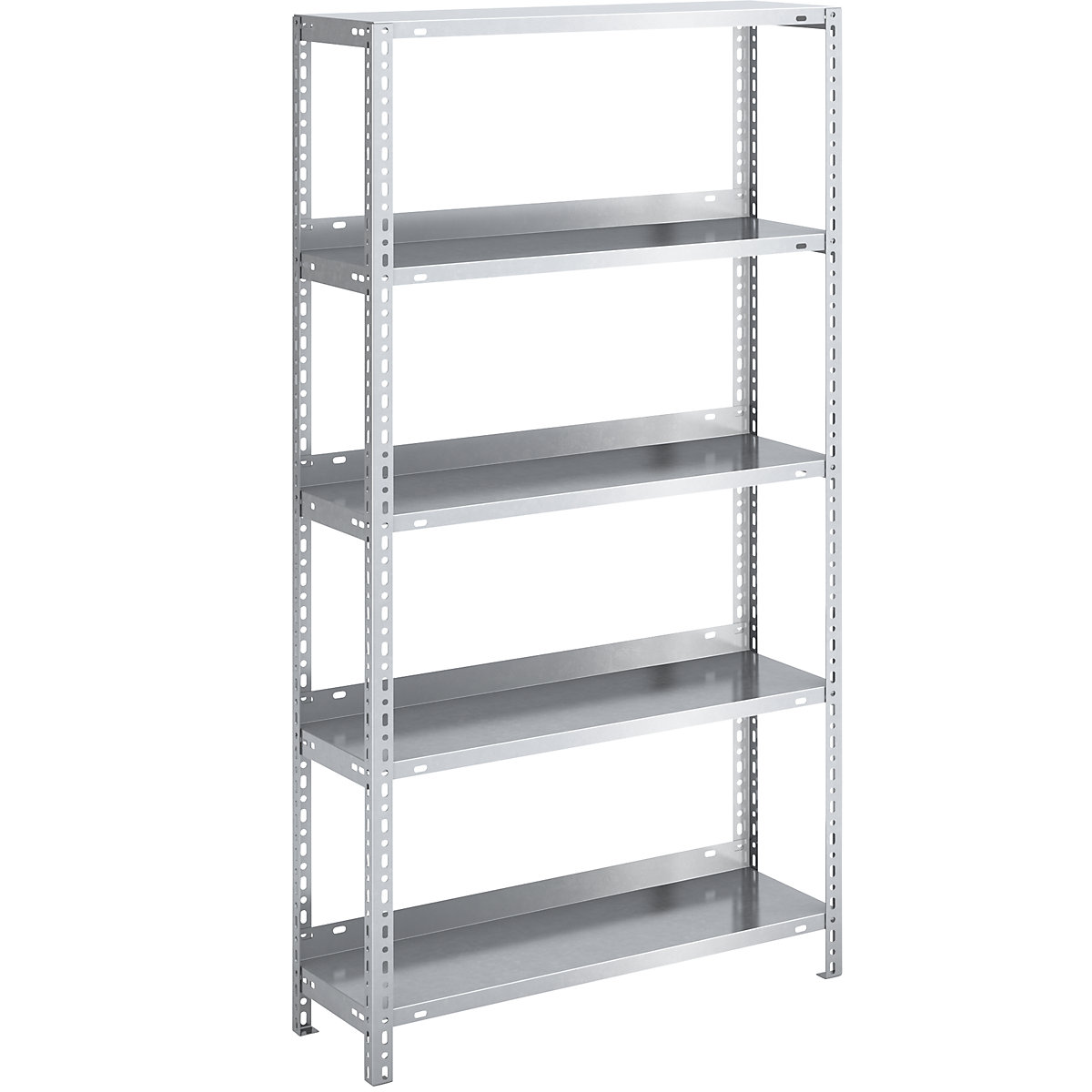 Bolt-together archive shelving, zinc plated – hofe