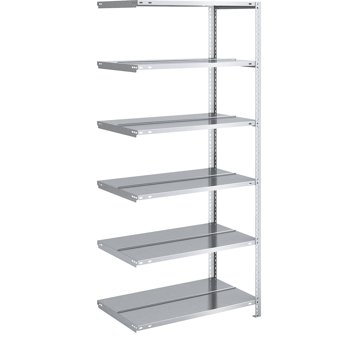 Bolt-together archive shelving, zinc plated - hofe