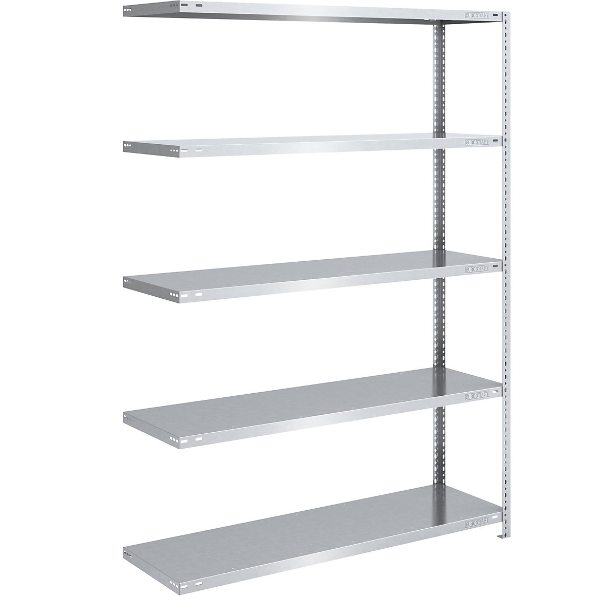 Bolt-together shelf unit, light duty, zinc plated - eurokraft pro