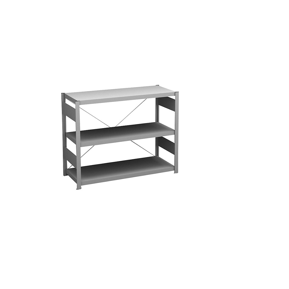Boltless shelving unit, light duty – eurokraft pro, single-sided, HxWxD 825 x 1000 x 400 mm, zinc plated, standard shelf unit-92