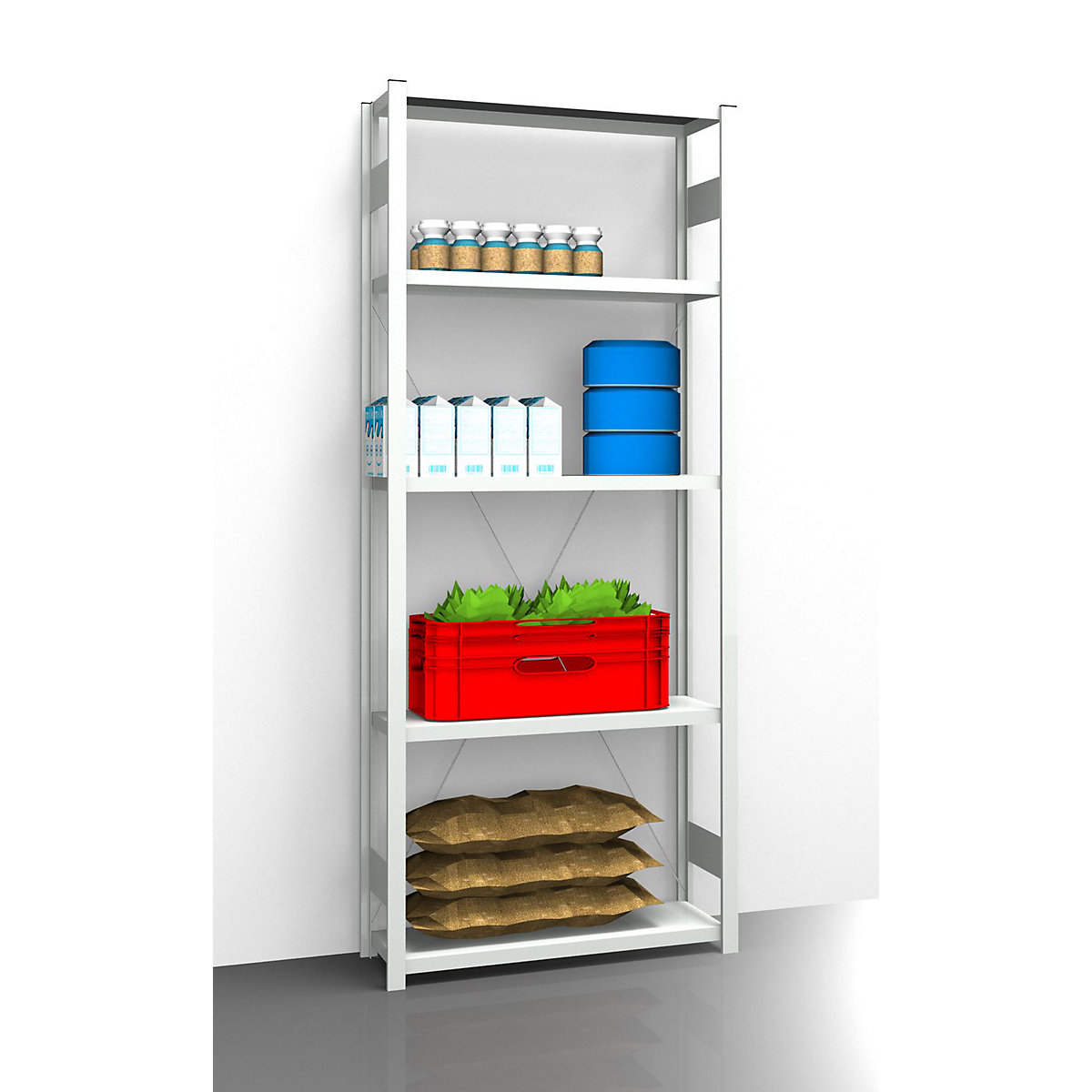 Hygienic boltless shelving unit - eurokraft pro