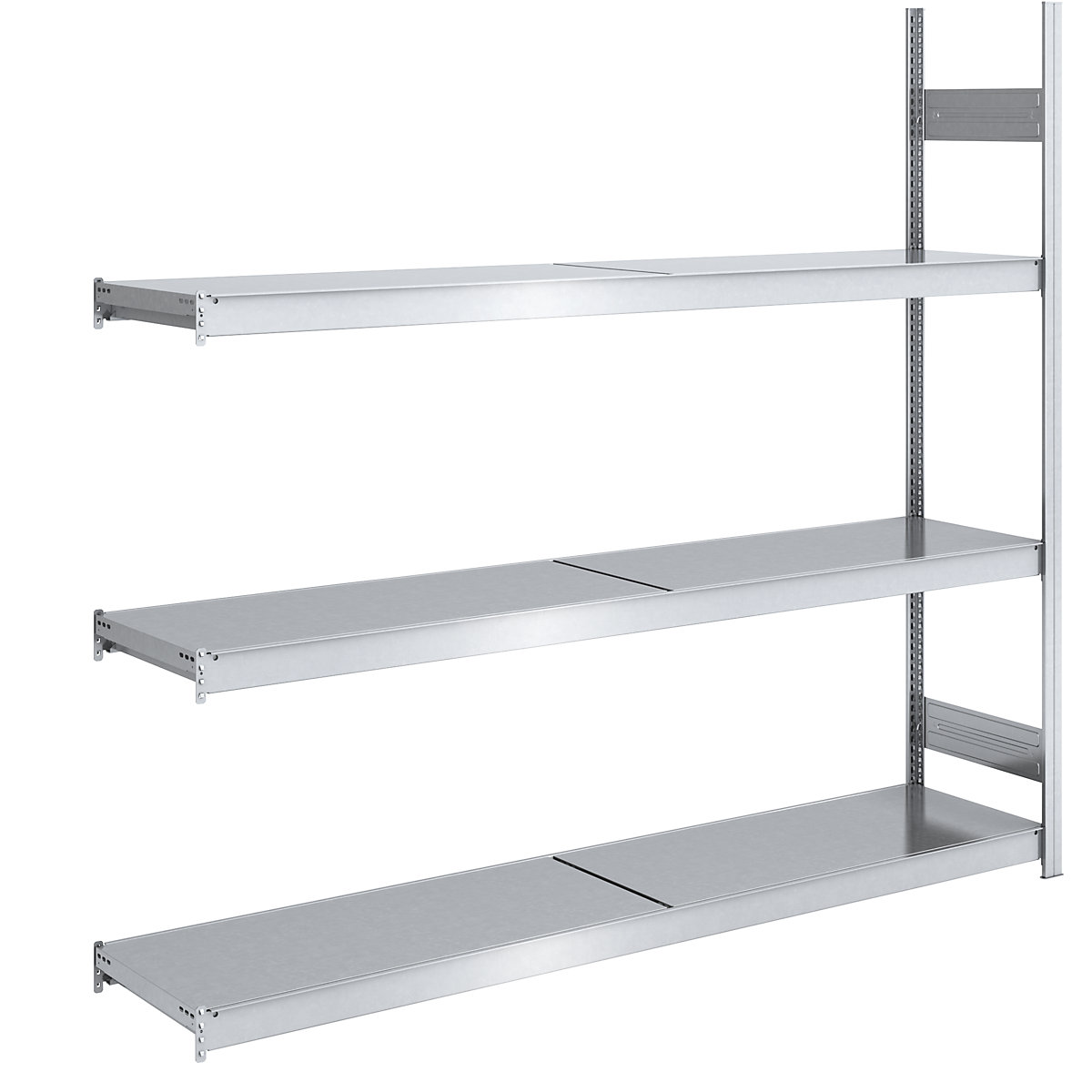 Wide span boltless shelving unit with steel shelves - hofe