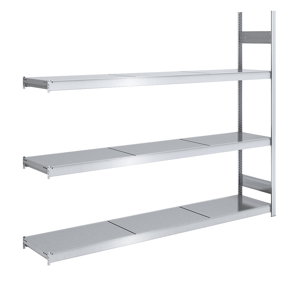 Wide span boltless shelving unit, zinc plated - hofe