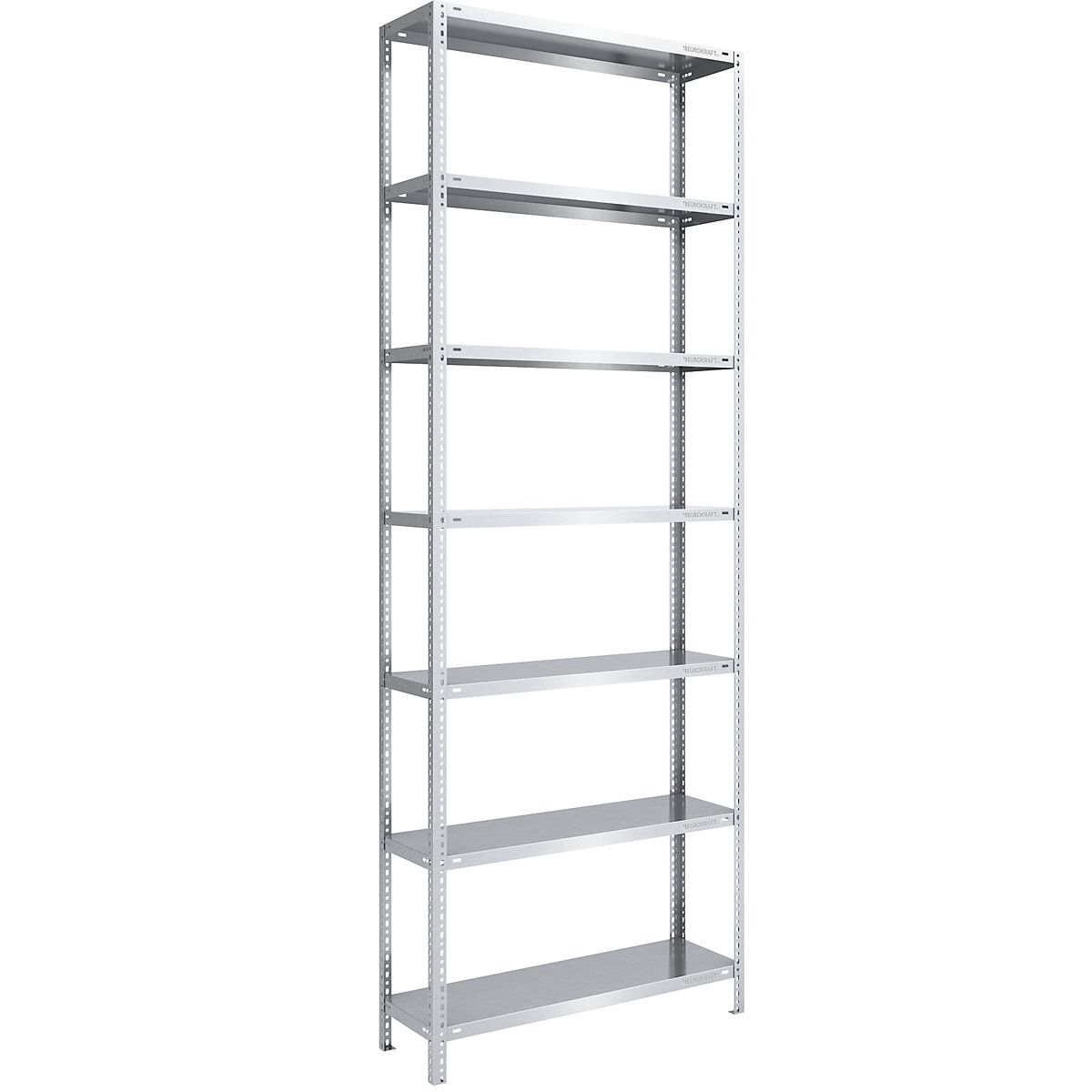 Heavy duty bolt-together shelving, zinc plated - eurokraft pro