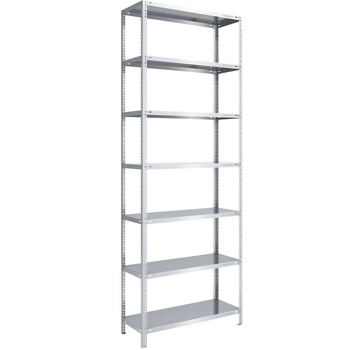Heavy duty bolt-together shelving, zinc plated - eurokraft pro