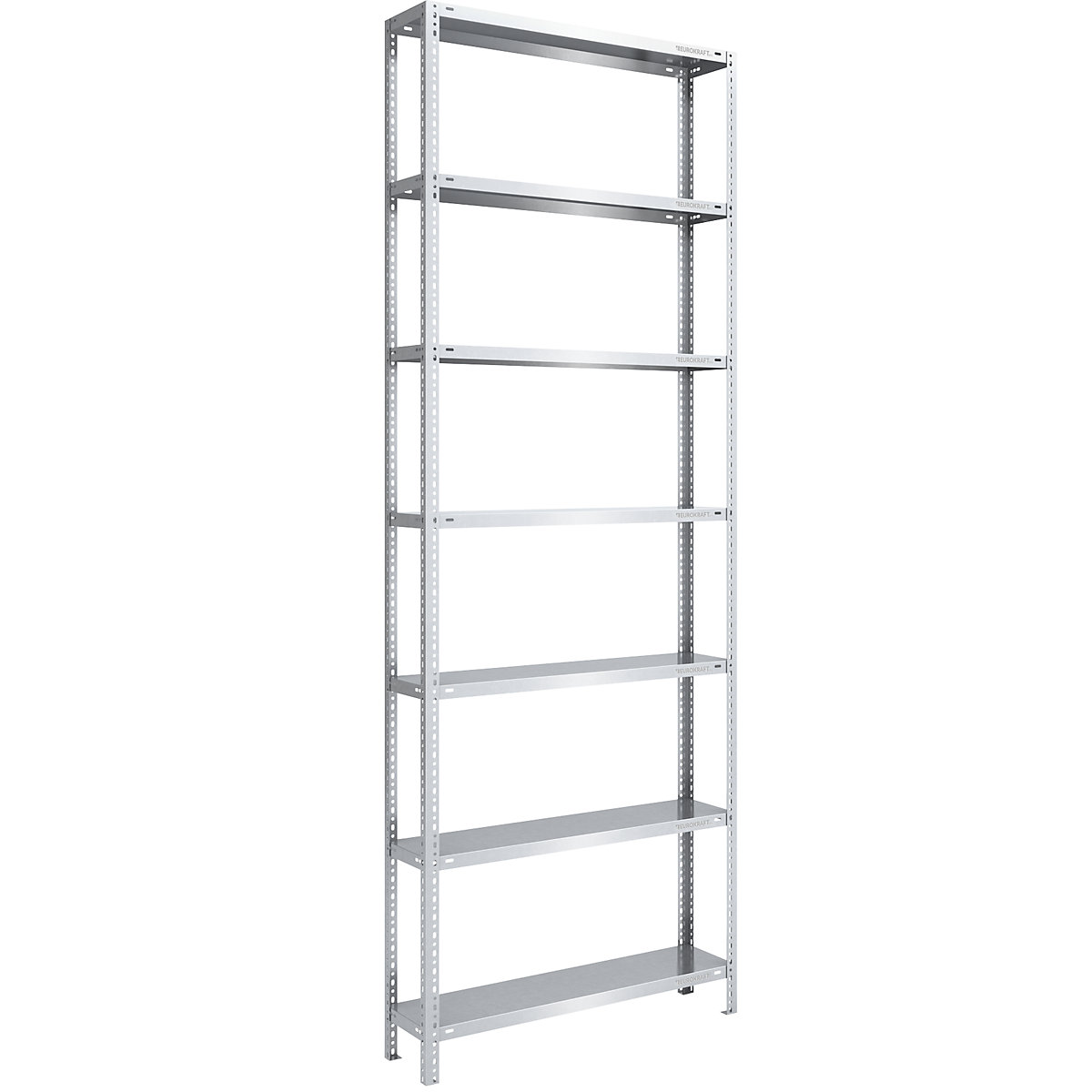Heavy duty bolt-together shelving, zinc plated - eurokraft pro