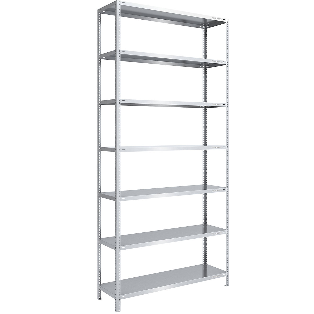 Heavy duty bolt-together shelving, zinc plated - eurokraft pro