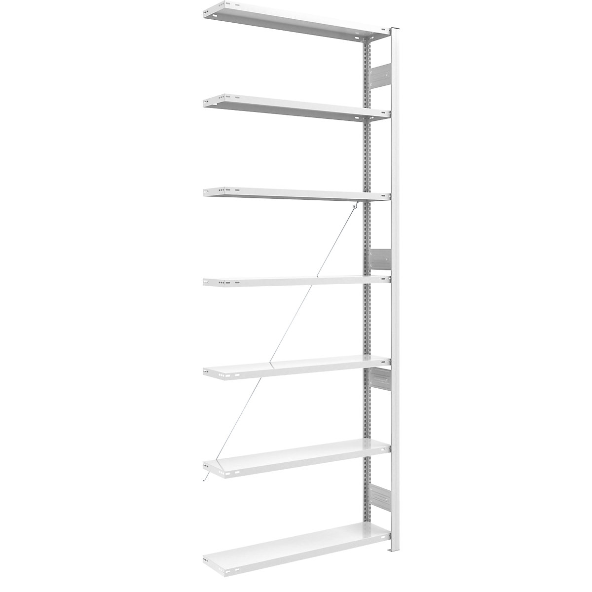 Heavy duty boltless shelving unit, RAL 7035 - eurokraft pro