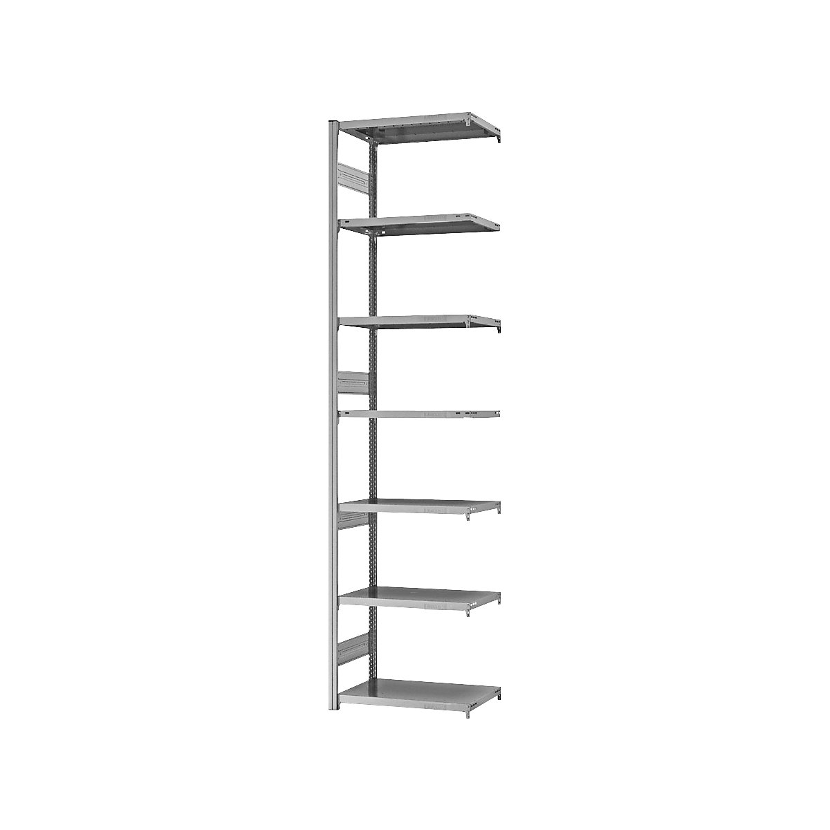 Heavy duty boltless shelving unit – eurokraft pro, double-sided, HxWxD 3000 x 750 x 400 mm, zinc plated, extension shelf unit-1