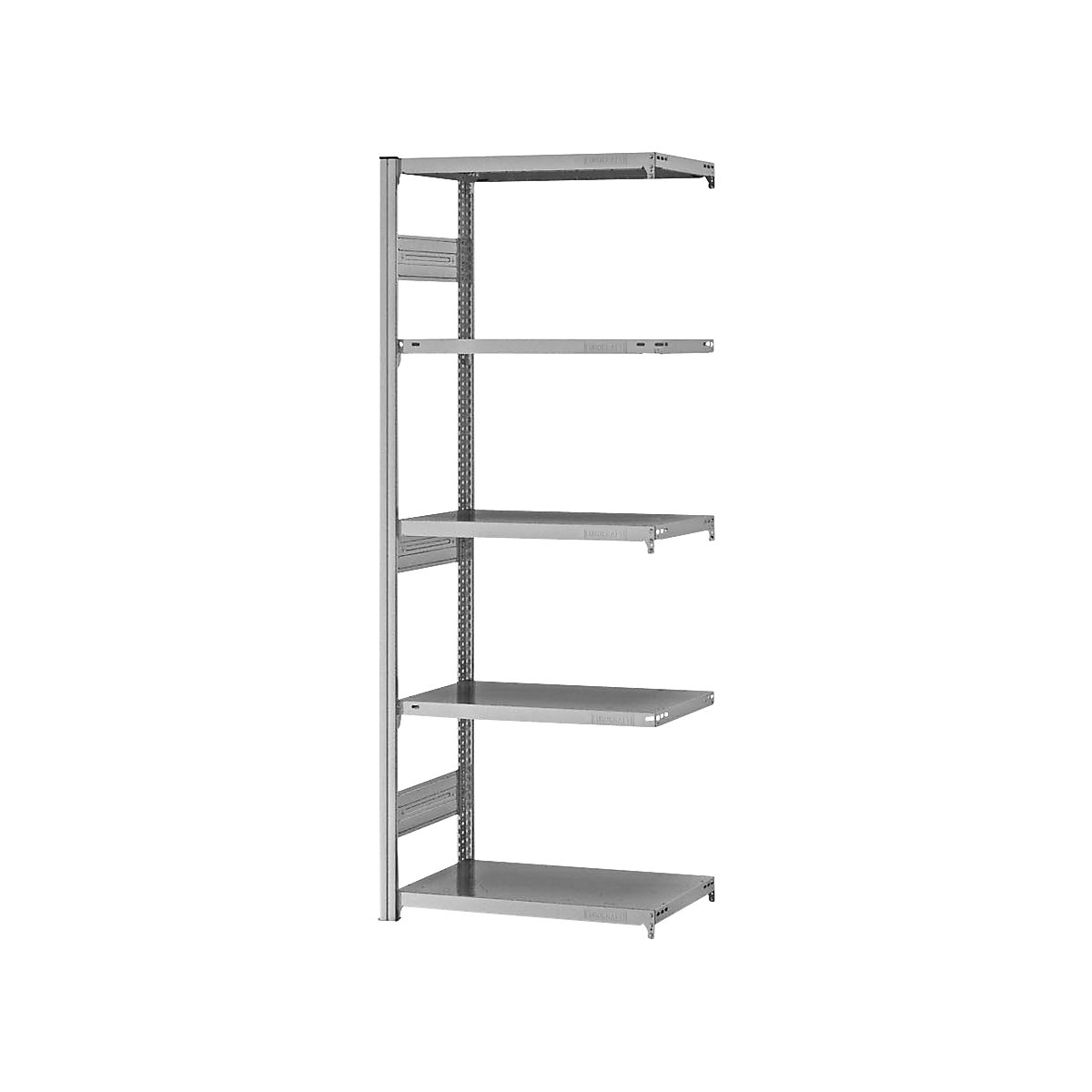 Heavy duty boltless shelving unit – eurokraft pro, double-sided, HxWxD 2000 x 750 x 400 mm, zinc plated, extension shelf unit-21