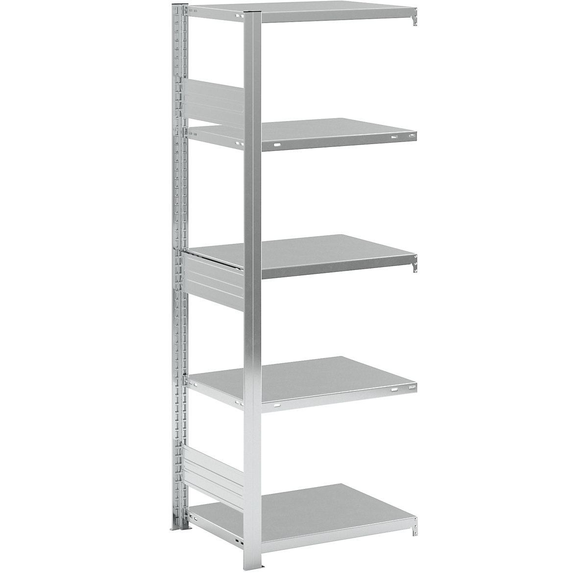 Heavy duty boltless shelving unit – eurokraft pro, double-sided, HxWxD 2000 x 750 x 600 mm, zinc plated, extension shelf unit-148