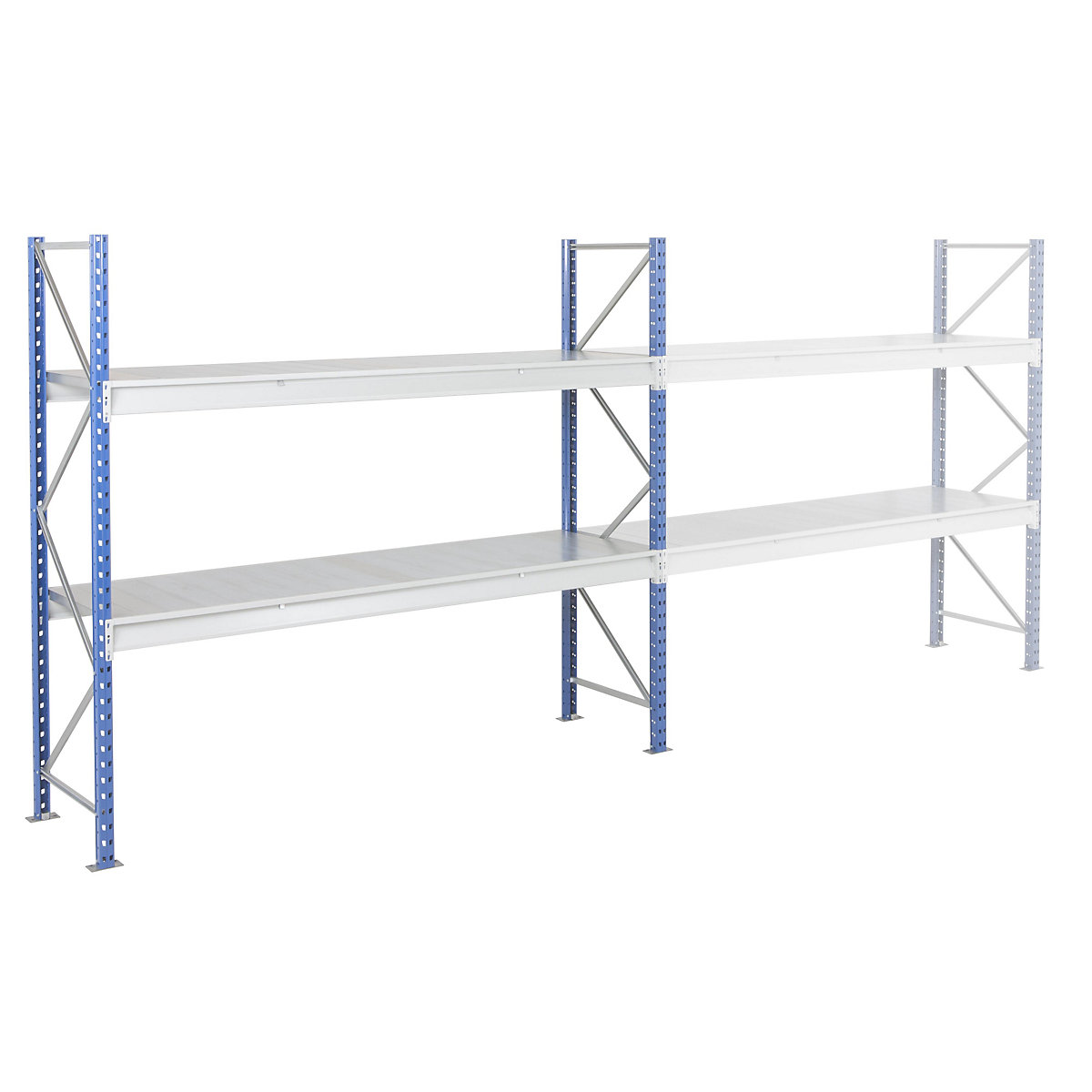 Heavy duty wide span shelving with steel shelf panels – Manorga (Product illustration 7)-6