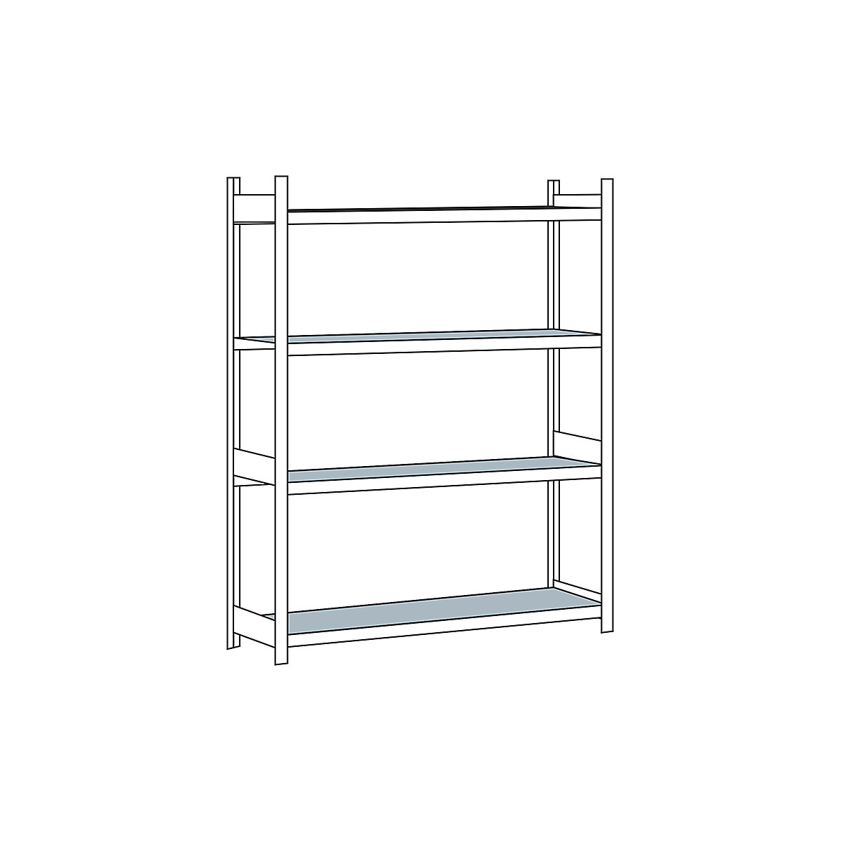 Wide span shelving unit – SCHULTE (Product illustration 323)-322