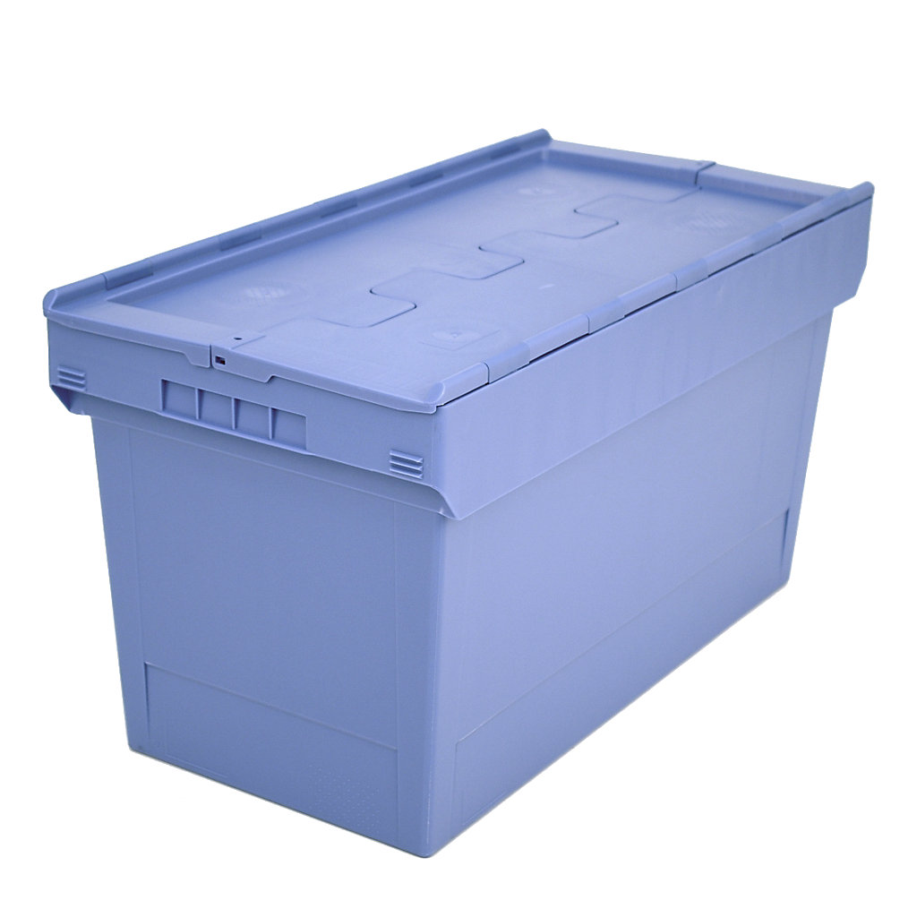 Reusable stacking container with folding lid – BITO: capacity 100 l ...