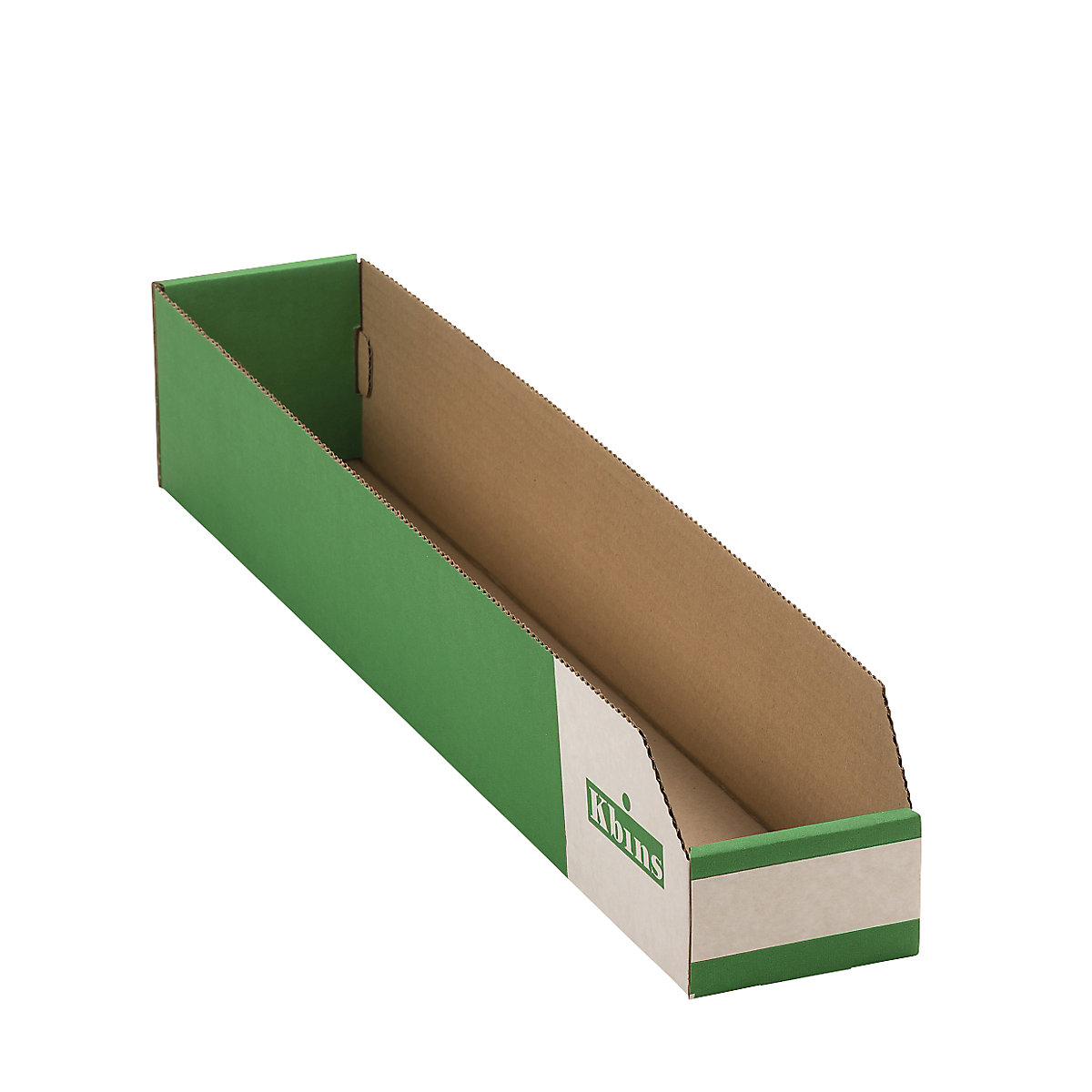 Corrugated storage bin, single layer and folding