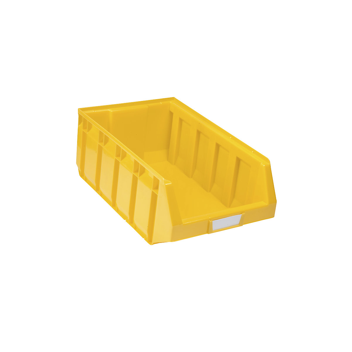 Open fronted storage bin made of polyethylene