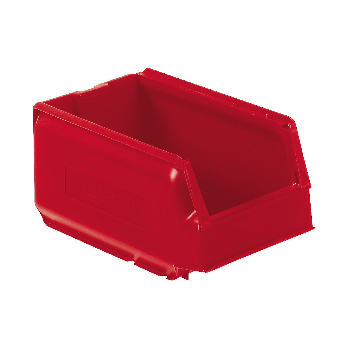 Open fronted storage bin made of polypropylene