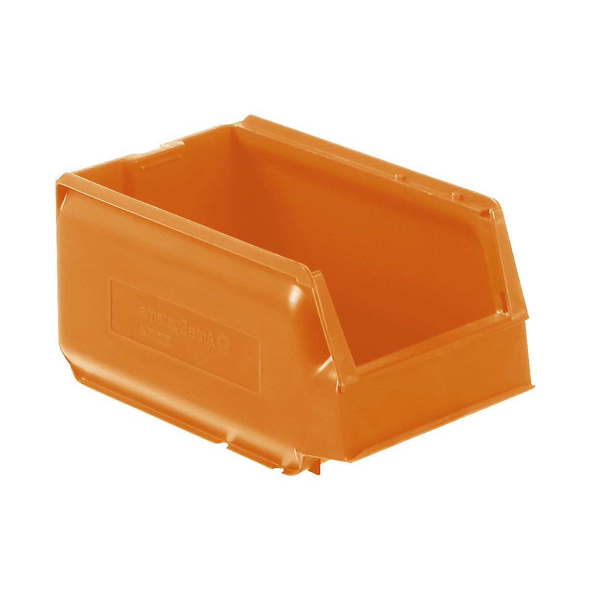 Open fronted storage bin made of polypropylene