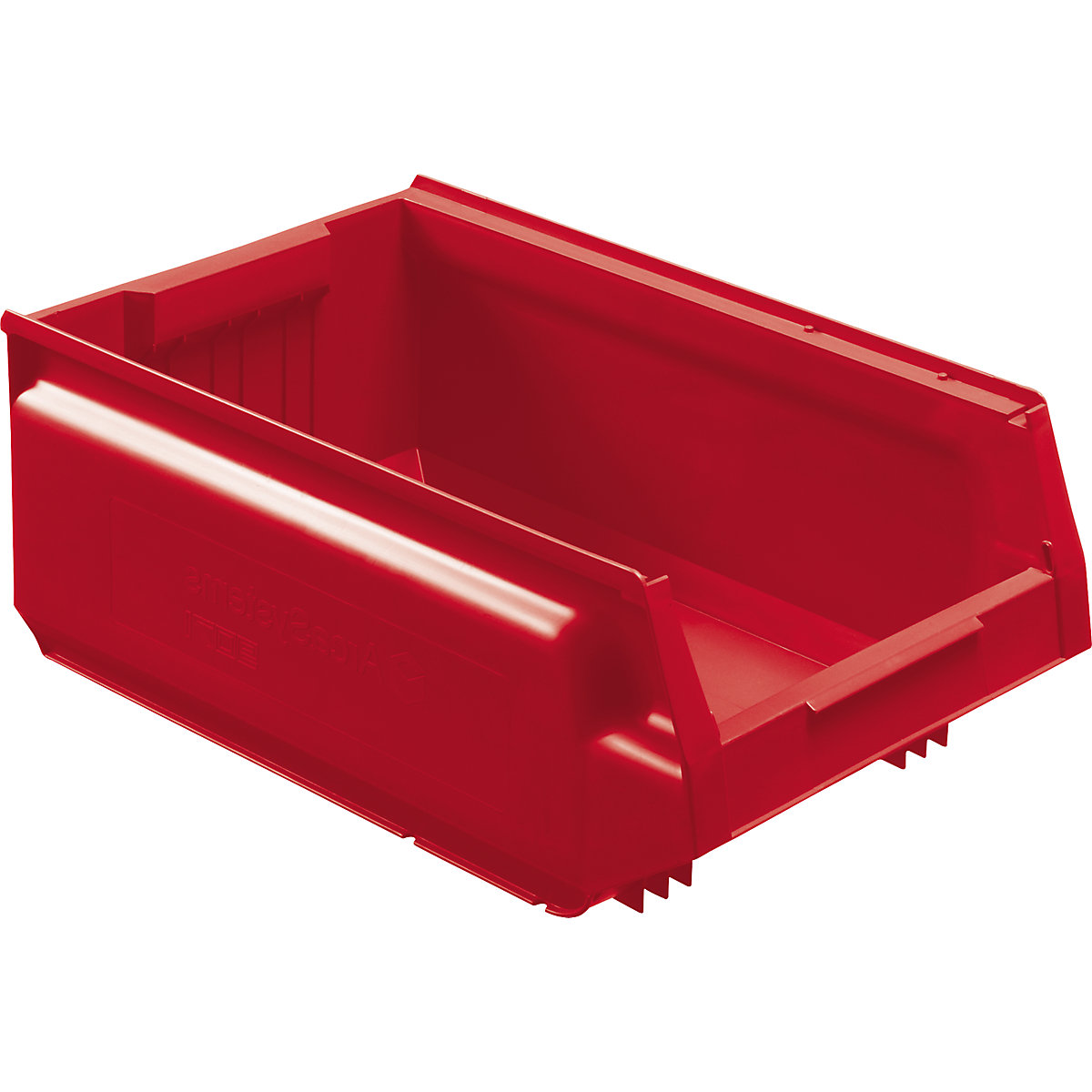 Open fronted storage bin made of polypropylene
