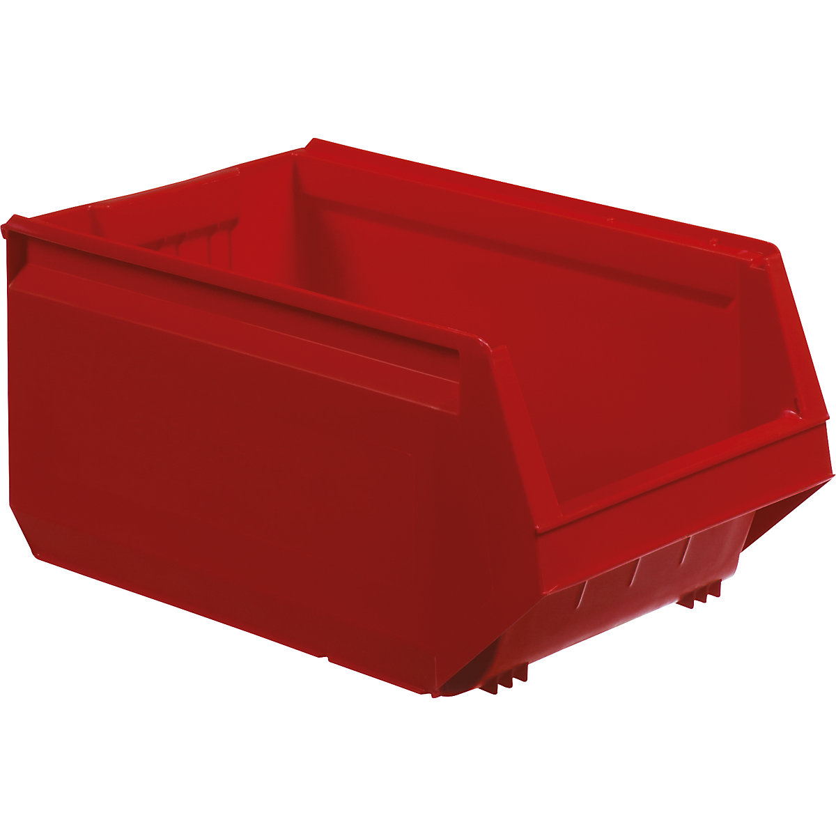 Open fronted storage bin made of polypropylene