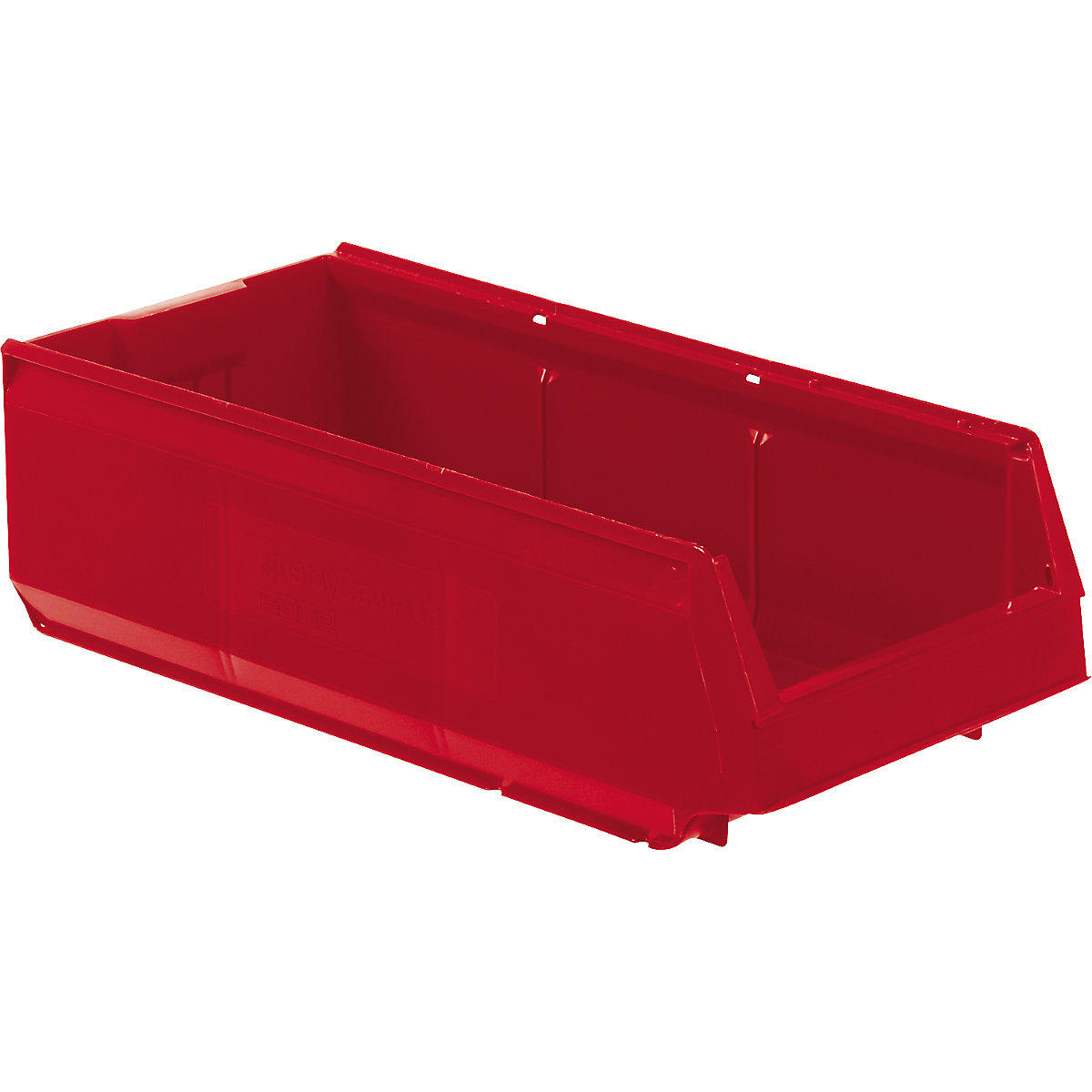 Open fronted storage bin made of polypropylene
