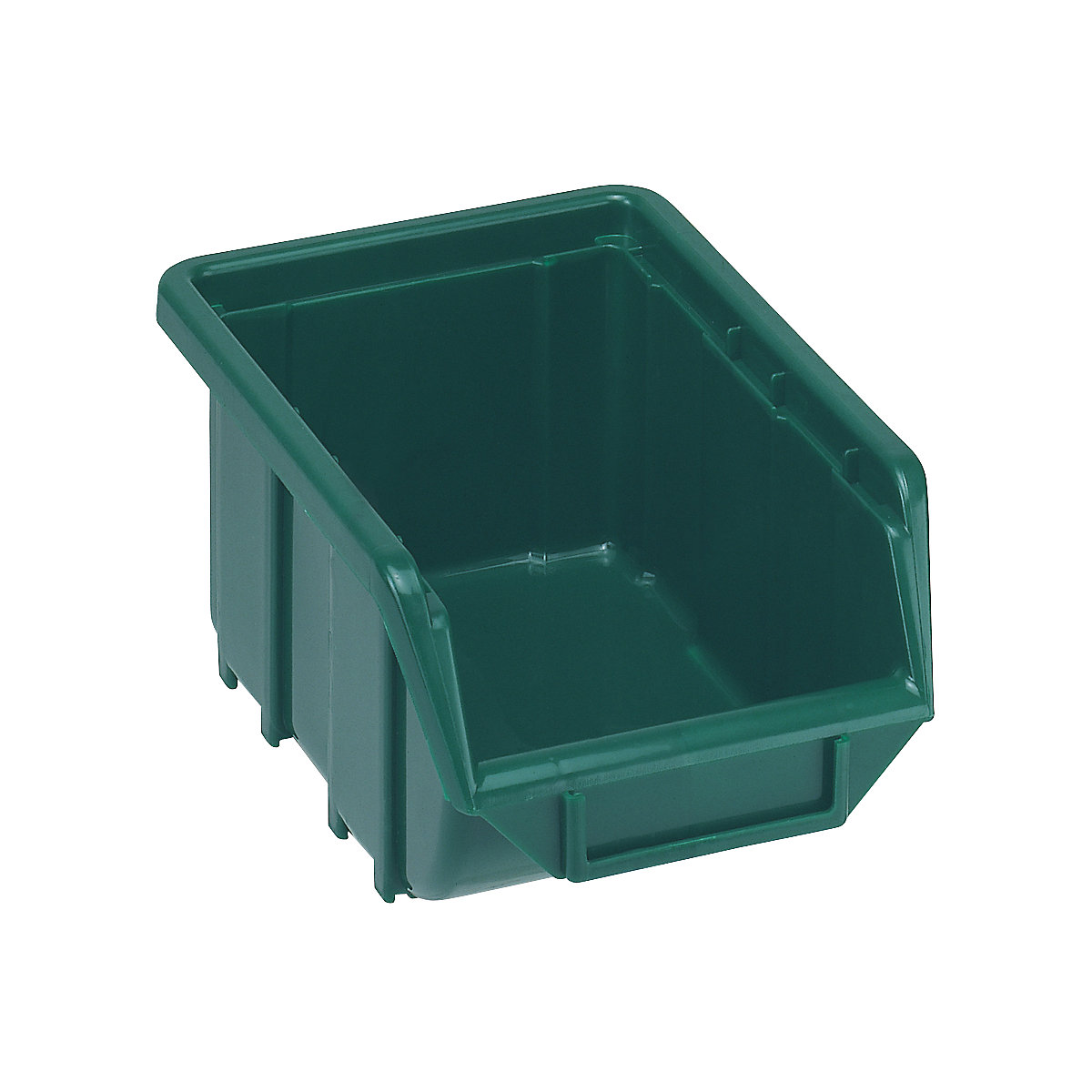 Open fronted storage bin made of polypropylene