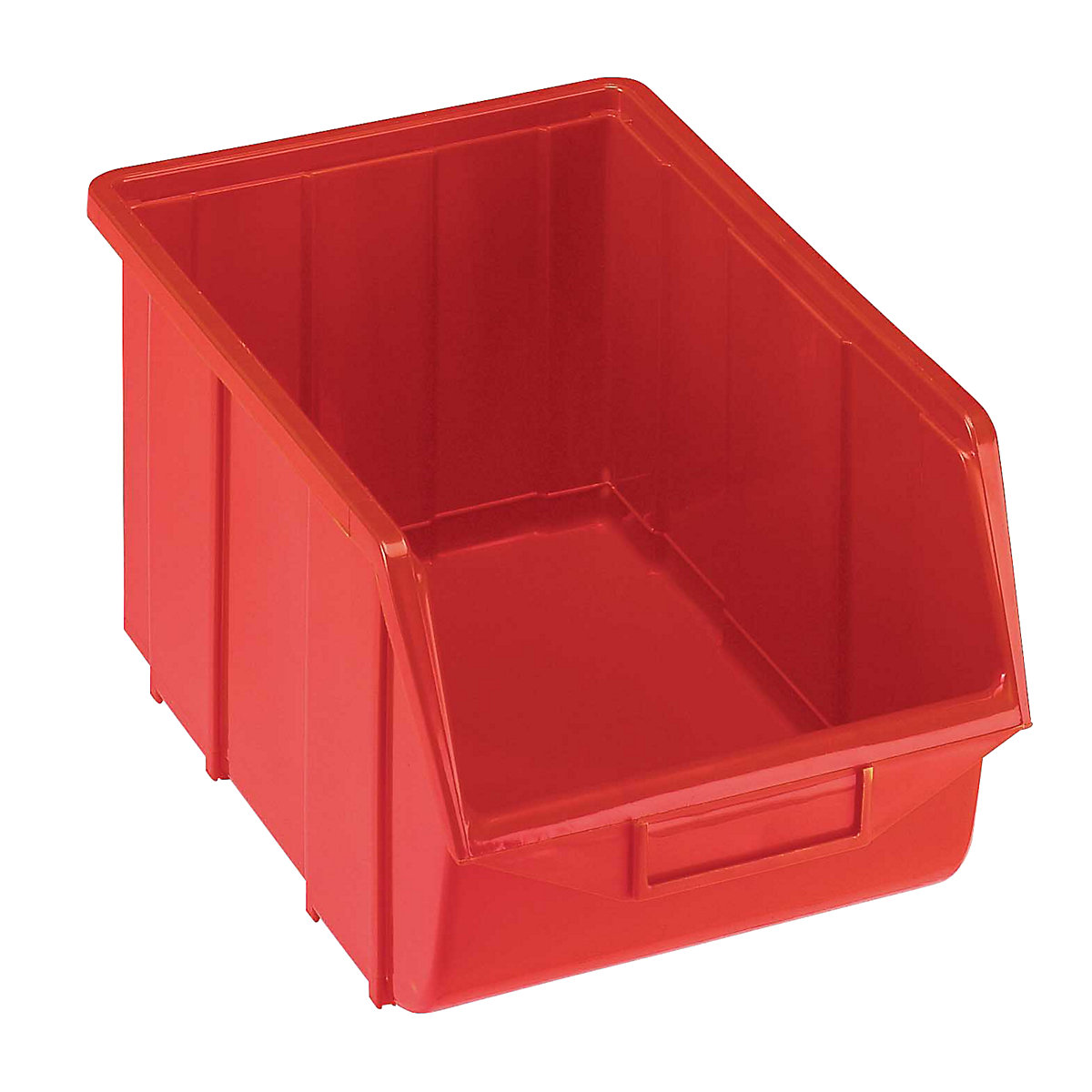 Open fronted storage bin made of polypropylene