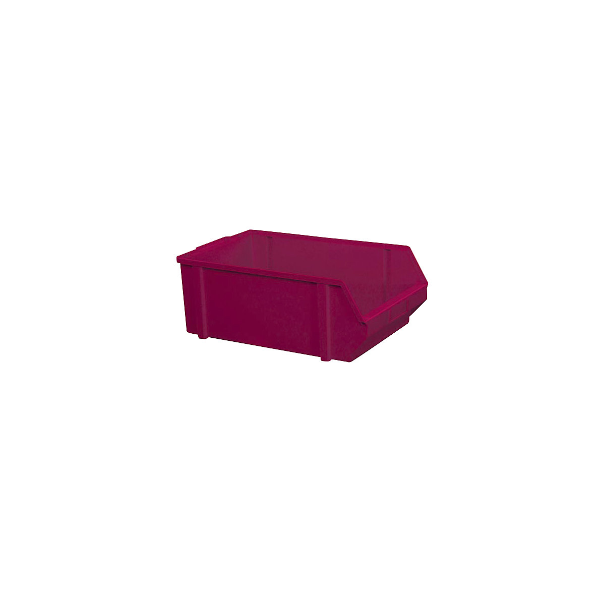 Open fronted storage bin made of polystyrene
