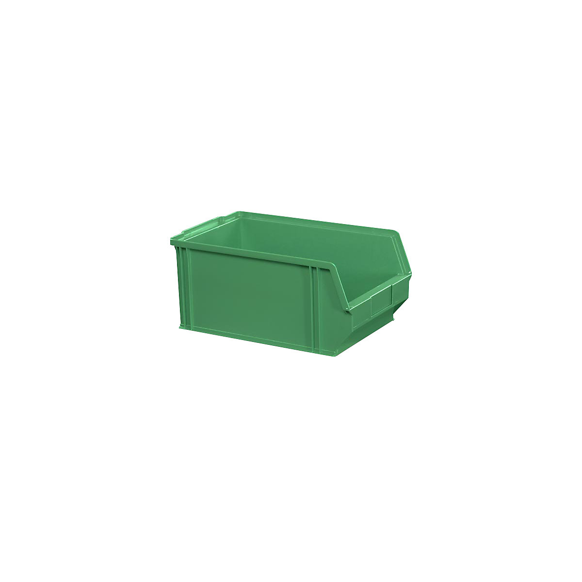 Open fronted storage bin made of polystyrene