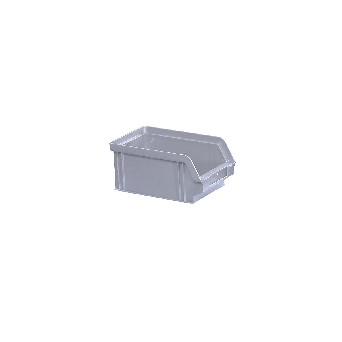 Open fronted storage bin made of polystyrene