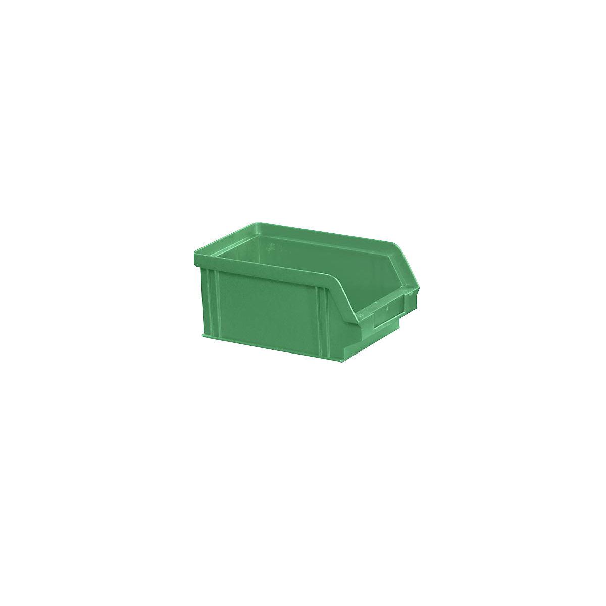 Open fronted storage bin made of polystyrene
