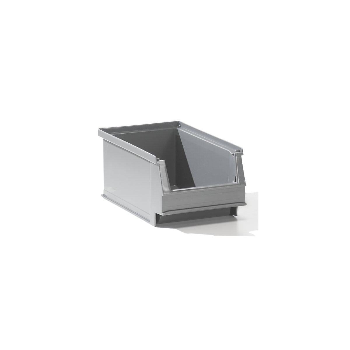 Open fronted storage bin made of recycled PE