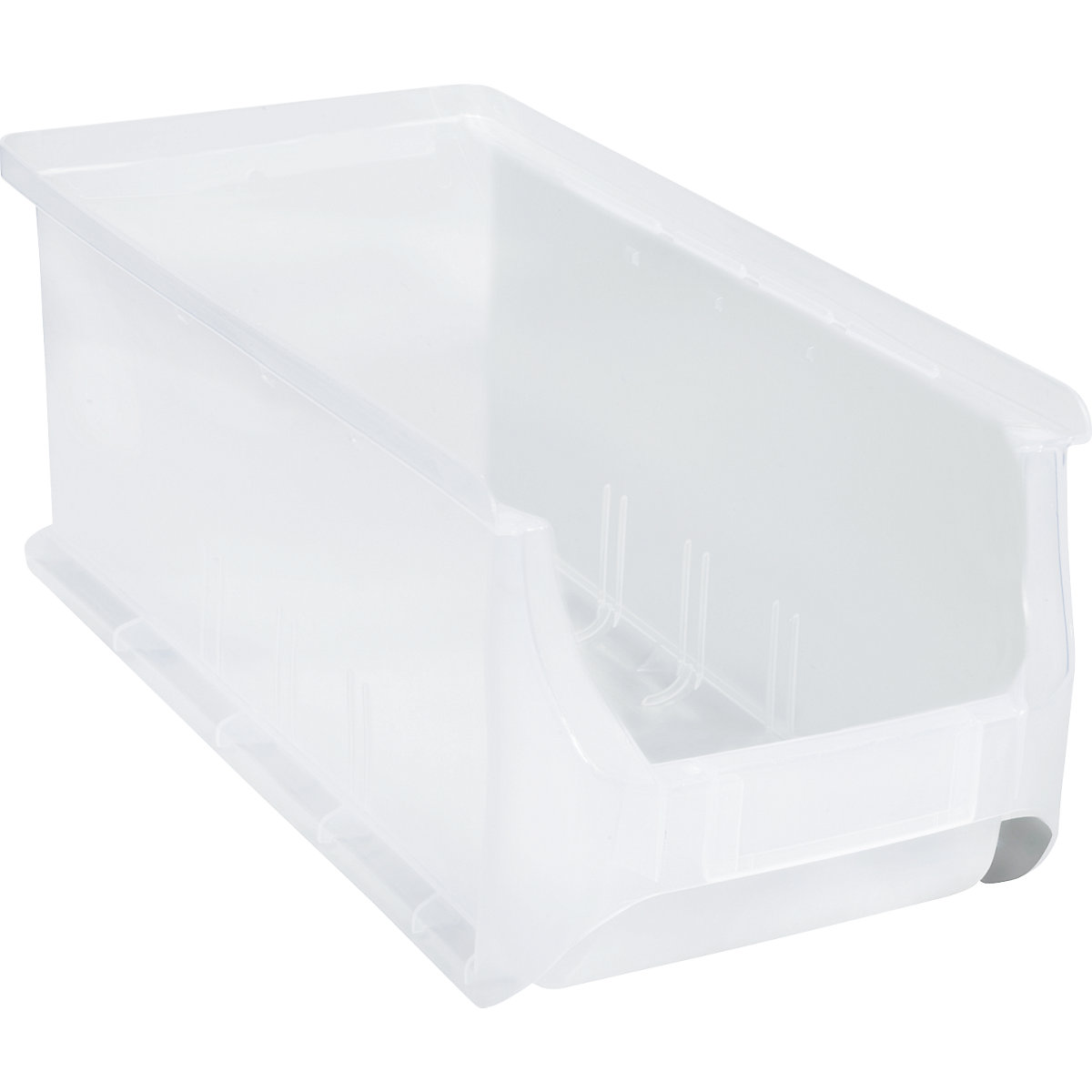 Open fronted storage bin