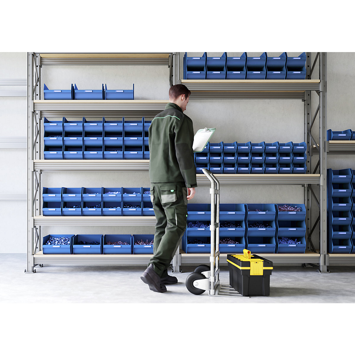 Open fronted storage bin, self-supporting (Product illustration 3)-2