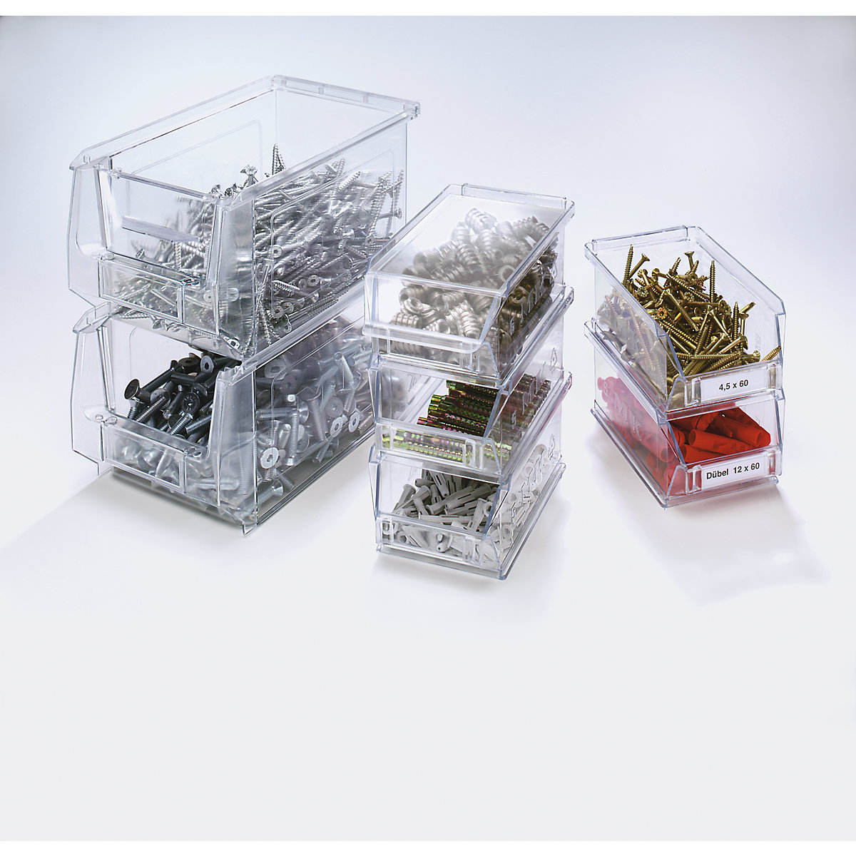 Open fronted storage bins made of SAN – mauser (Product illustration 3)-2