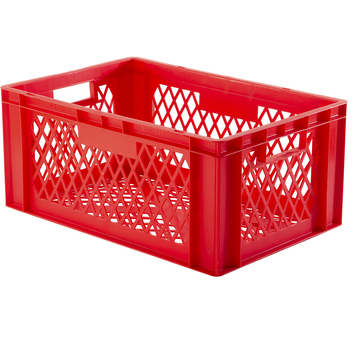 Euro stacking container, perforated walls and base