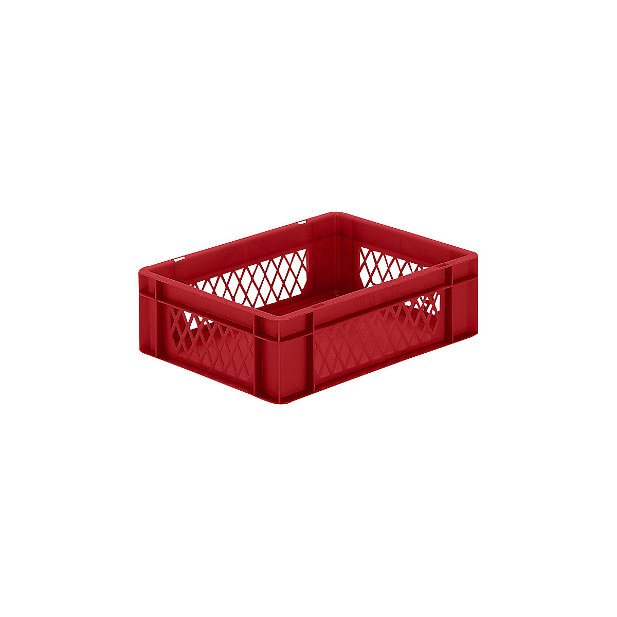 Euro stacking container, perforated walls, closed base