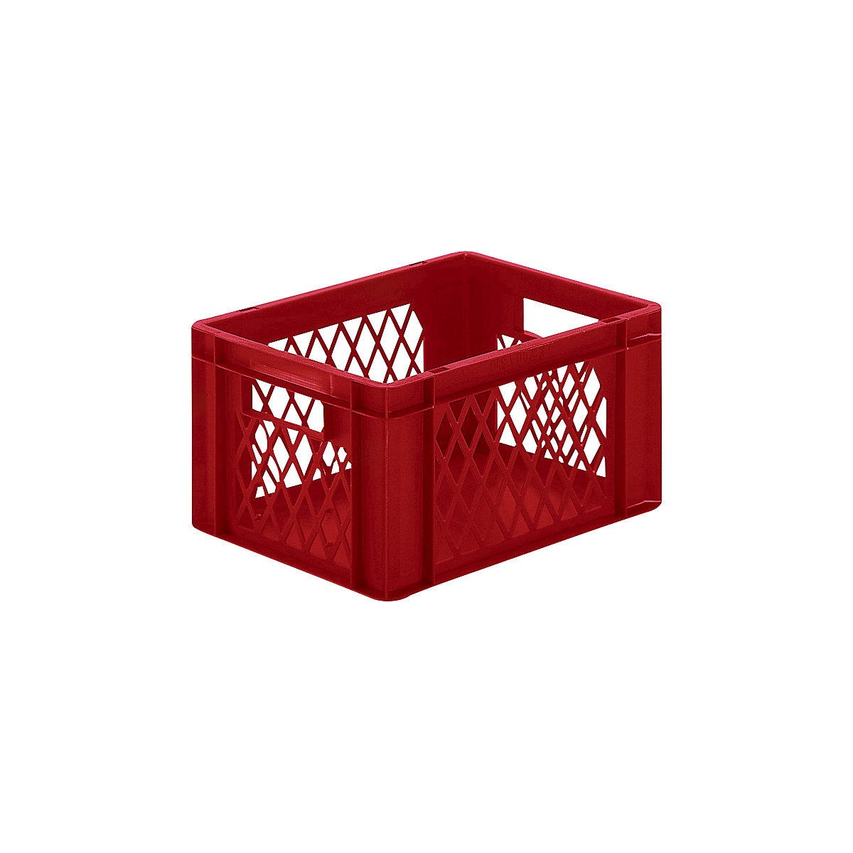 Euro stacking container, perforated walls, closed base