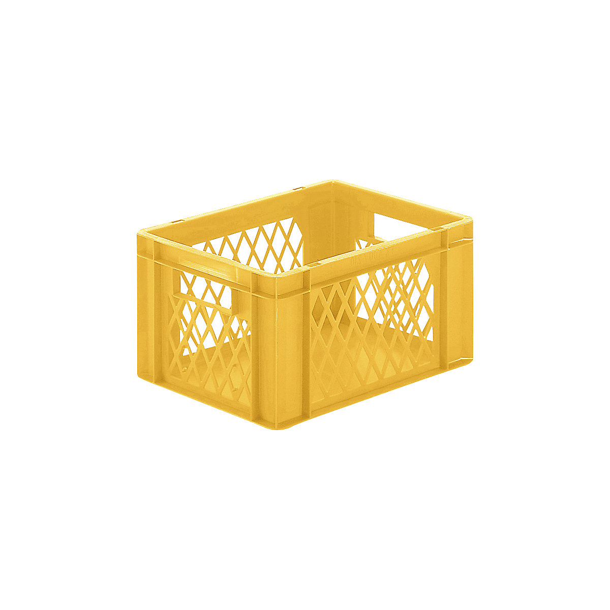 Euro stacking container, perforated walls, closed base