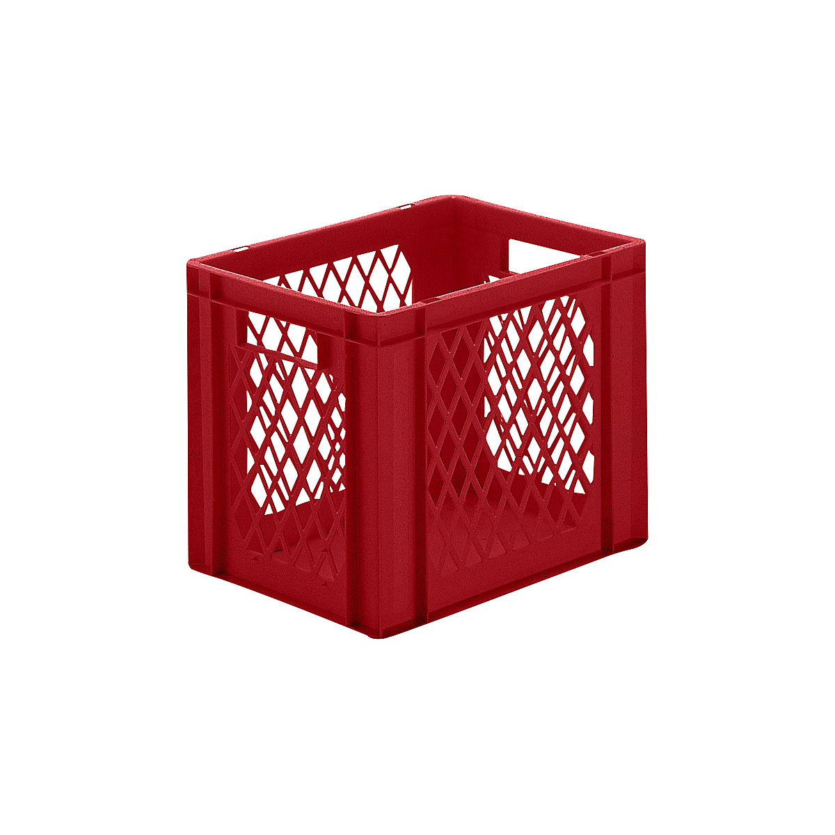 Euro stacking container, perforated walls, closed base