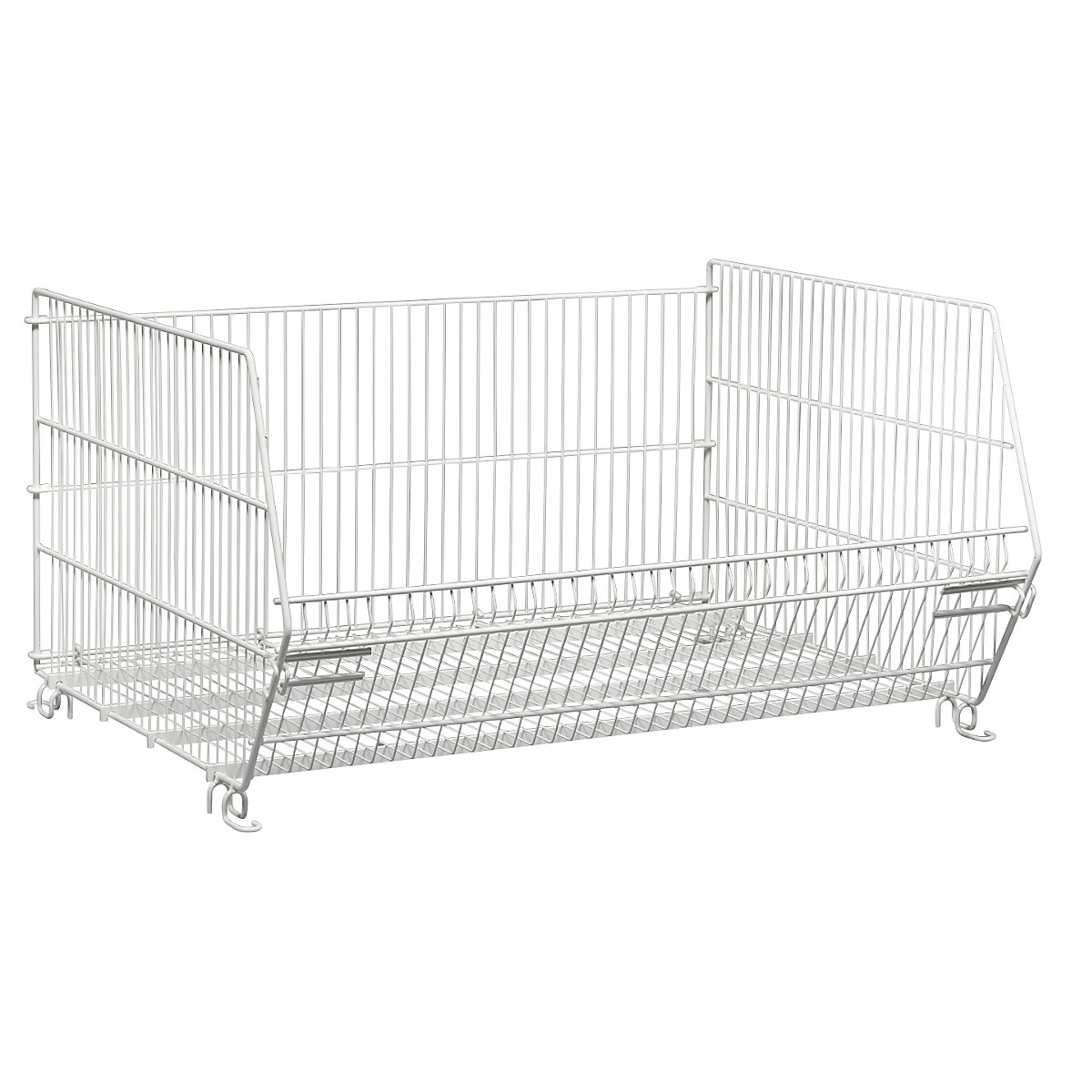 Stacking basket, collapsible