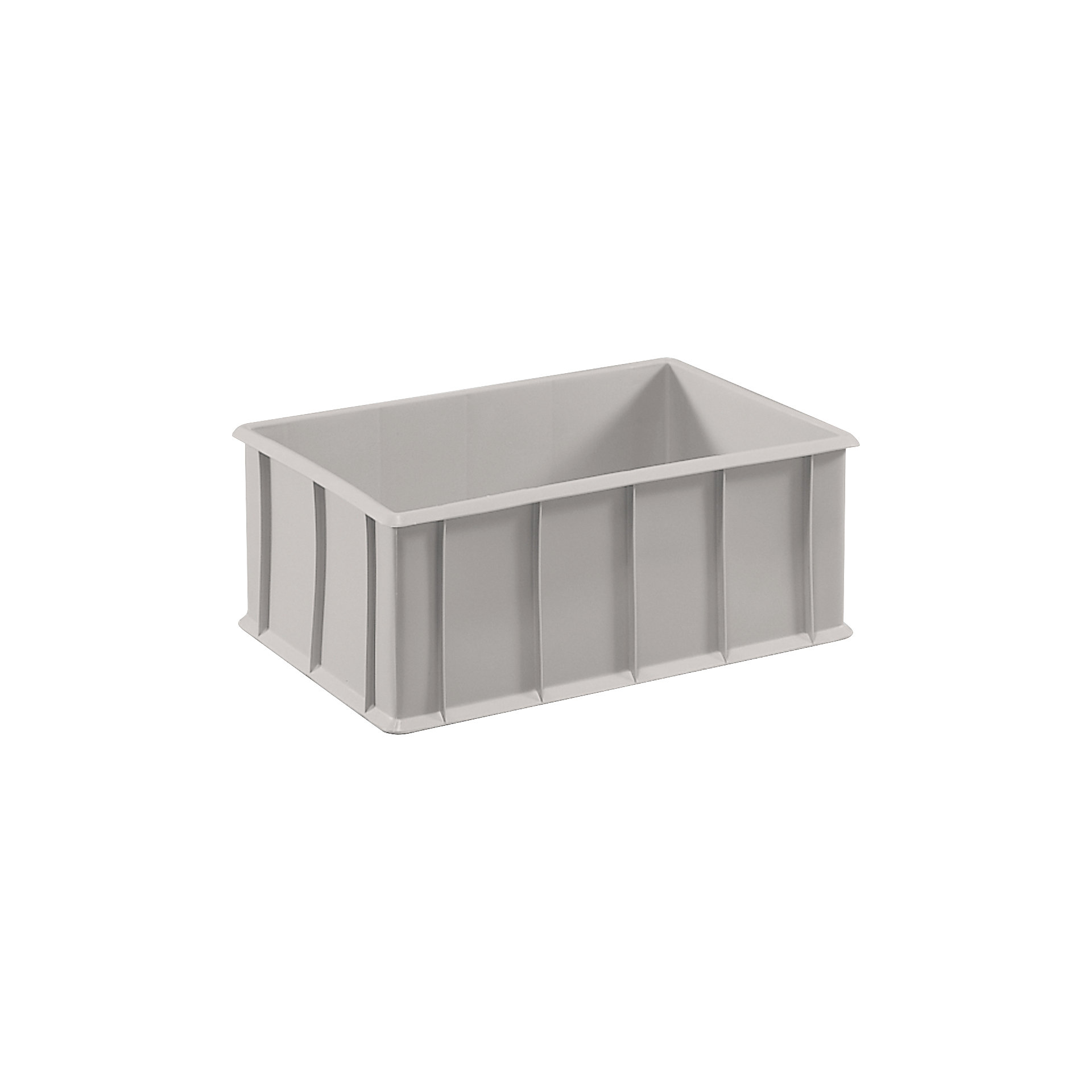 Stacking container made of polyethylene, with reinforcement ribs ...