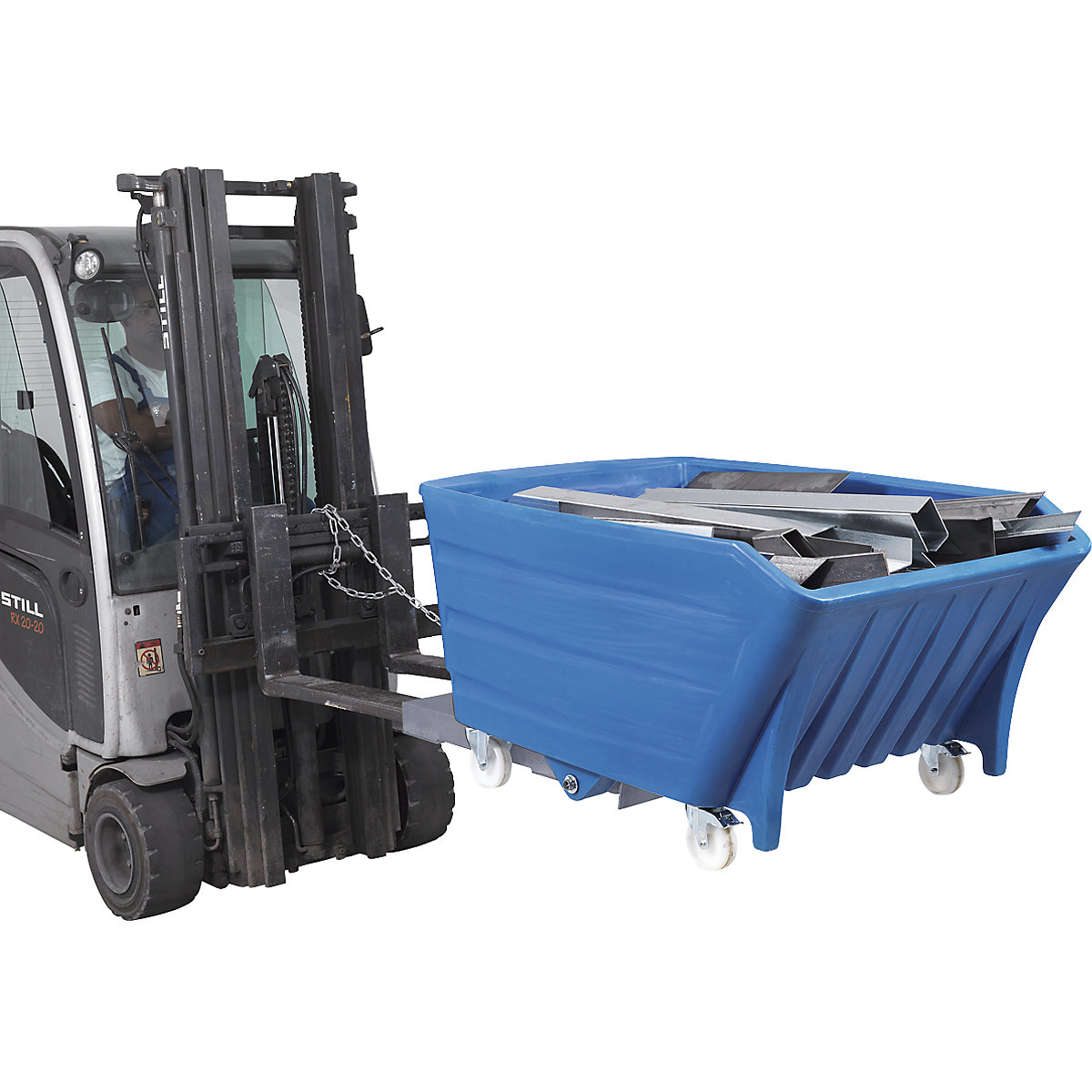 Heavy duty tilting skip made of PE (Product illustration 7)-6